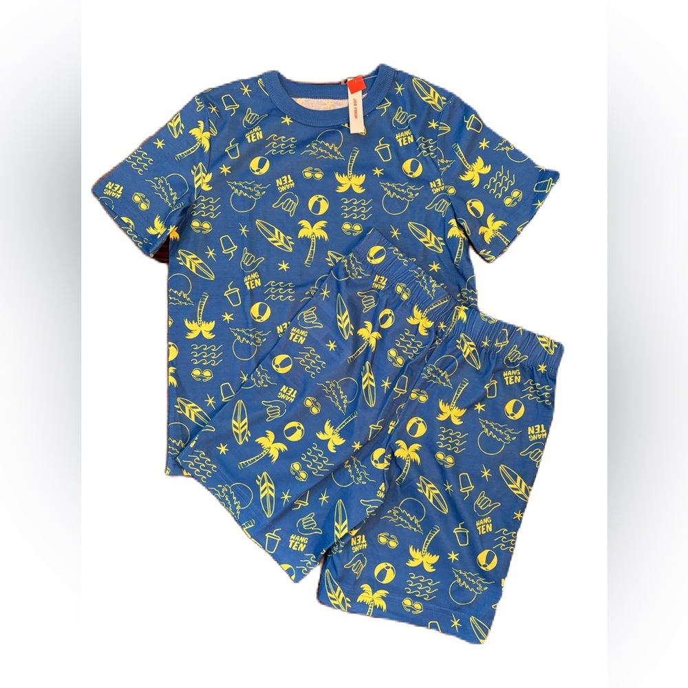 Joe Fresh Blue and Yellow Pajama Set - Size 6